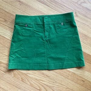 Lilly Pulitzer Green Corduroy A line Mini Sz. 10